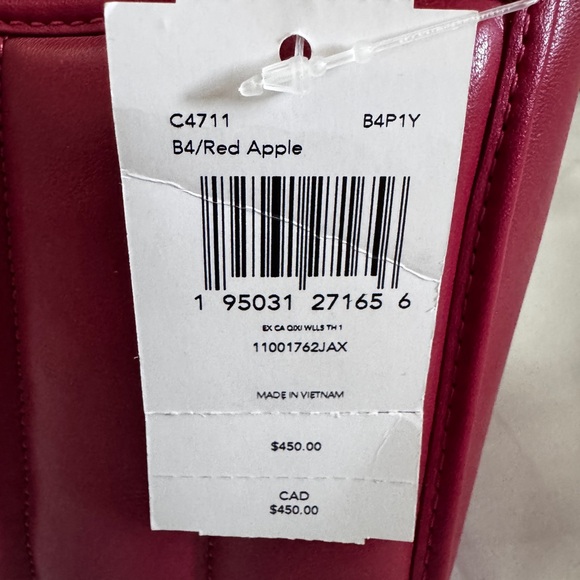 New. NWT Never used Coach Willis Top Handle 18 With Quilting - Picture 7 of 15